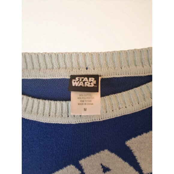 Women's Star Wars Blue Graphic Crewneck Sweater Size M (New Without Tags) - Picture 4 of 12